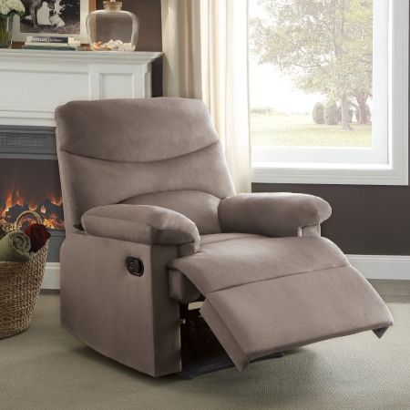 ACME Arcadia Motion Recliner Light Brown Woven Fabric