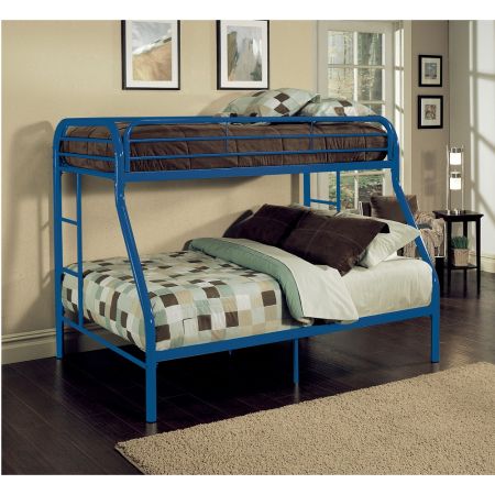 ACME Tritan Twin/Full Bunk Bed Blue Finish