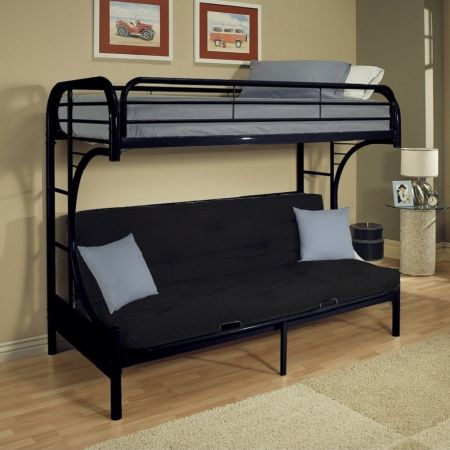 ACME Eclipse Twin/Full Futon Bunk Bed Black Finish