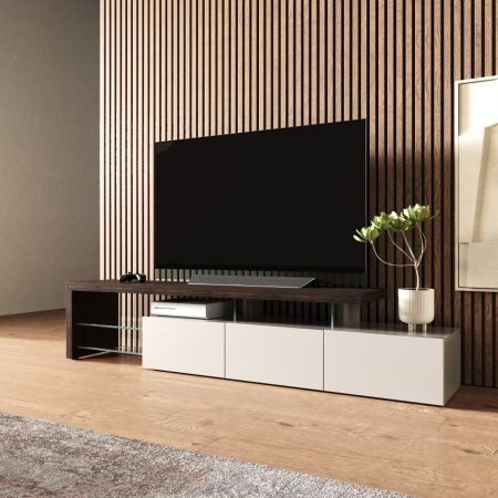 Modrest Loreta Modern Smoked Oak TV Stand