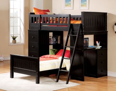 ACME Willoughby Twin Bed Black Finish