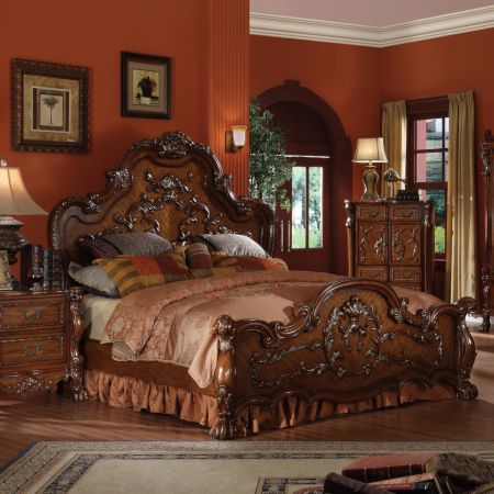 ACME Dresden Queen Bed Cherry Oak Finish