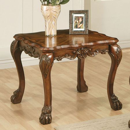 ACME Dresden End Table Cherry Oak Finish