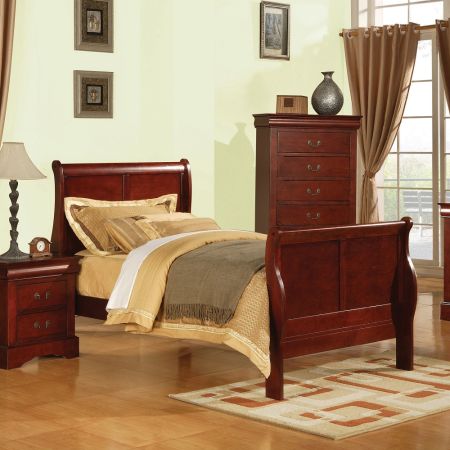 ACME Louis Philippe III Twin Bed Cherry Finish