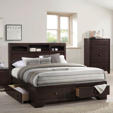 ACME Madison II EK Bed Espresso Finish