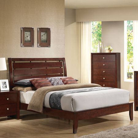 ACME Ilana Queen Bed Brown Cherry Finish