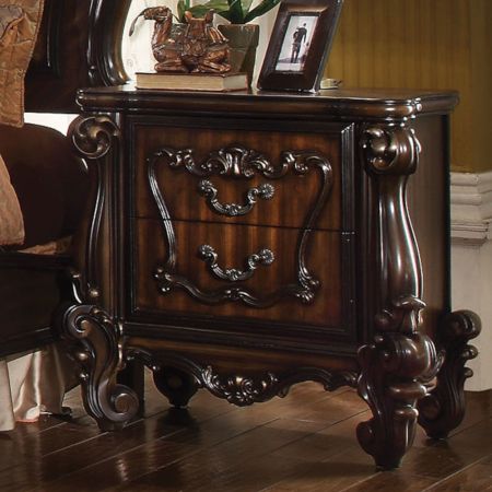 ACME Versailles Nightstand Cherry Oak Finish