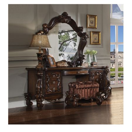 ACME Versailles Mirror Cherry Oak Finish