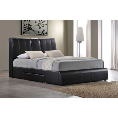 ACME Kofi EK Bed W/Storage Black Synthetic Leather