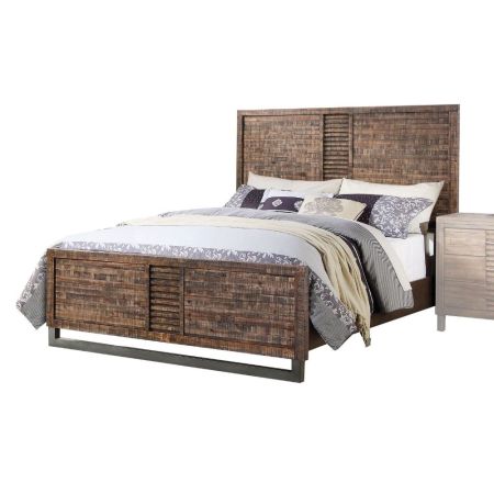 ACME Andria Queen Bed Reclaimed Oak Finish