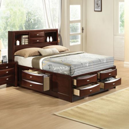 ACME Ireland EK Bed W/Storage Espresso Finish