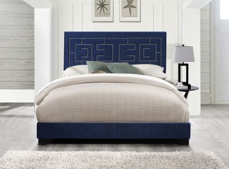 ACME Ishiko III EK Bed Dark Blue Velvet