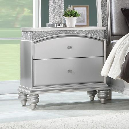 ACME Maverick Nightstand Platinum Finish