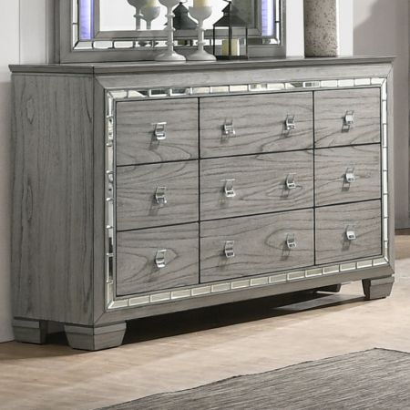 ACME Antares Dresser Light Gray Oak Finish