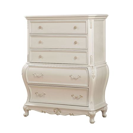 ACME Chantelle Chest Pearl White Finish