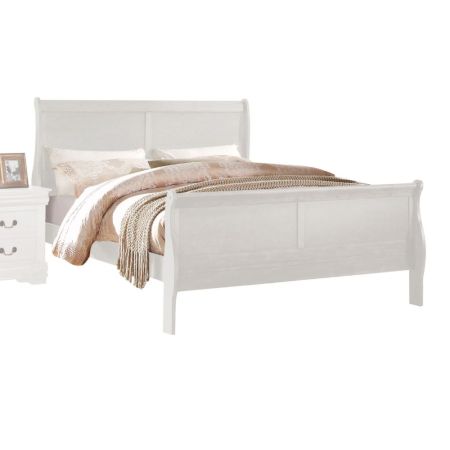 ACME Louis Philippe Twin Bed White Finish