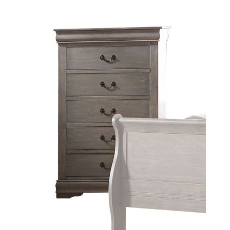 ACME Louis Philippe Chest Antique Gray Finish