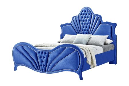 ACME Dante EK Bed Blue Velvet