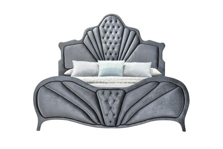 ACME Dante EK Bed Gray Velvet