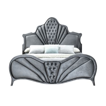 ACME Dante Queen Bed Gray Velvet