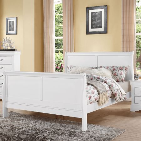 ACME Louis Philippe III Queen Bed White Finish