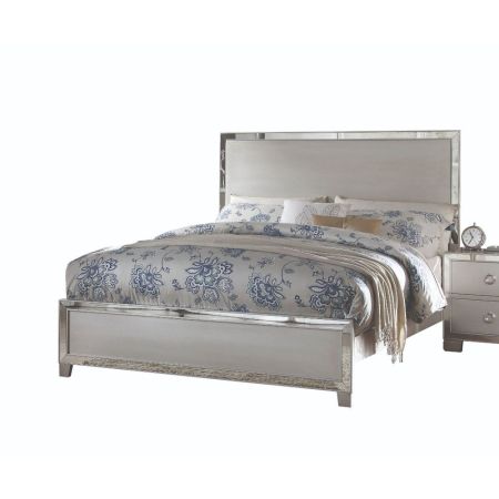 ACME Voeville II EK Bed Platinum Finish