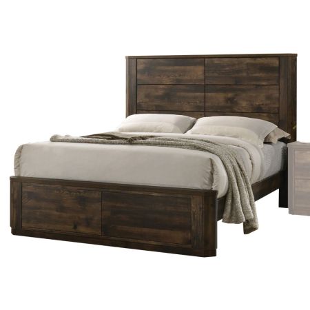 ACME Elettra EK Bed Rustic Walnut Finish