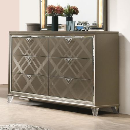 ACME Skylar Dresser Dark Champagne Finish