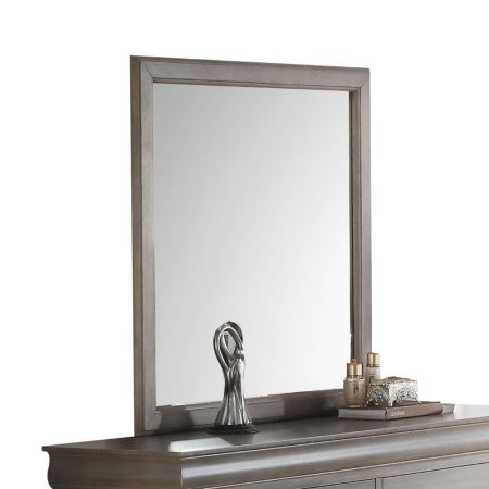 ACME Louis Philippe III Gray Mirror Antique Gray Finish