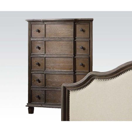 ACME Baudouin Chest Weathered Oak Finish