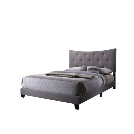 ACME Venacha Queen Bed Gray Fabric