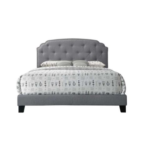 ACME Tradilla Queen Bed Gray Fabric