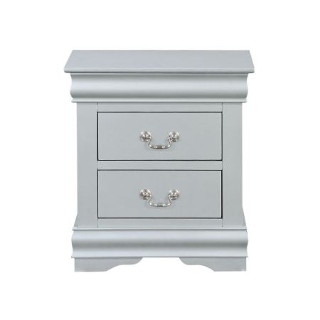 ACME Louis Philippe III Nightstand Platinum Finish