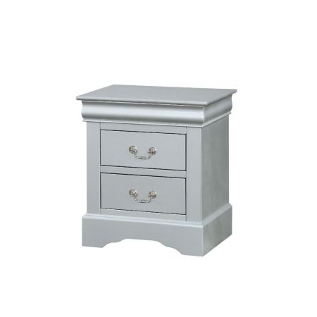 ACME Louis Philippe Nightstand Platinum Finish