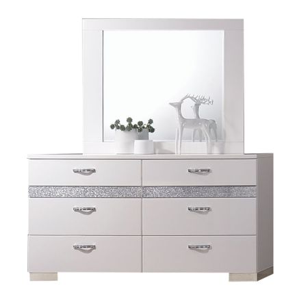 ACME Naima II Mirror White High Gloss Finish