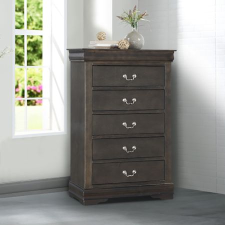 ACME Louis Philippe Chest Dark Gray Finish