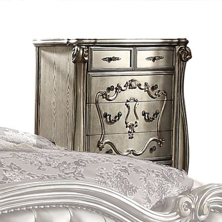 ACME Versailles Chest Antique Platinum Finish