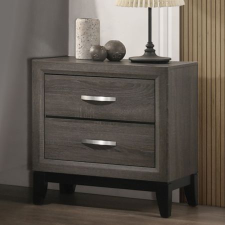 ACME Valdemar Nightstand Weathered Gray Finish