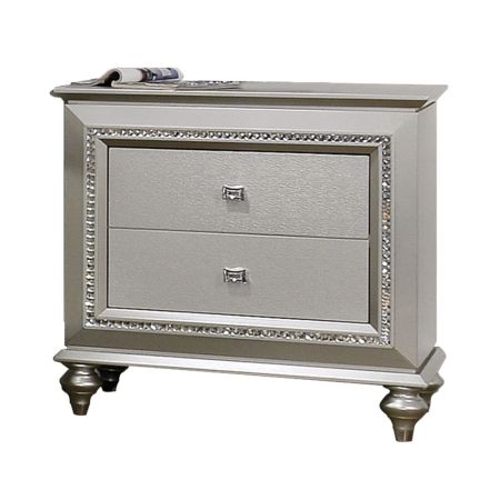 ACME Kaitlyn Nightstand Champagne Finish