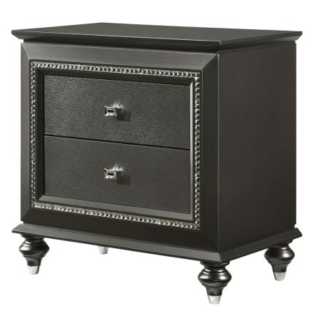 ACME Kaitlyn Nightstand Metallic Gray Finish