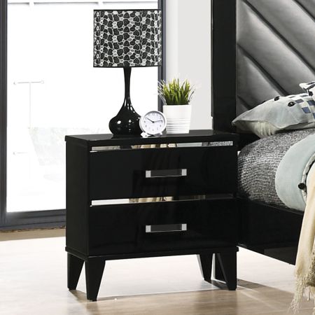 ACME Chelsie Nightstand Black Finish