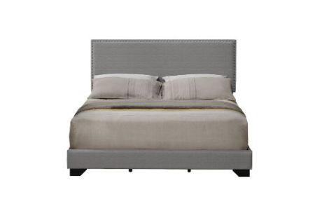 ACME Leandros Queen Bed Light Gray Fabric