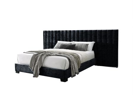 ACME Rivas Queen Bed Black Fabric