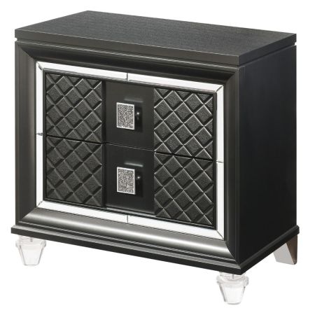 ACME Sawyer Nightstand Metallic Gray Finish