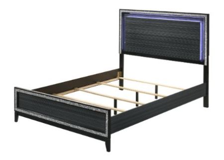 ACME Haiden EK Bed W/Led Led & Weathered Black Finish