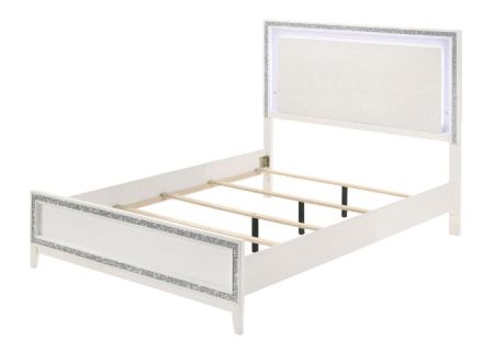 ACME Haiden EK Bed W/Led White Finish