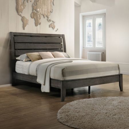 ACME Ilana EK Bed Gray Finish