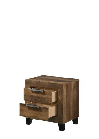 ACME Morales Nightstand Rustic Oak Finish