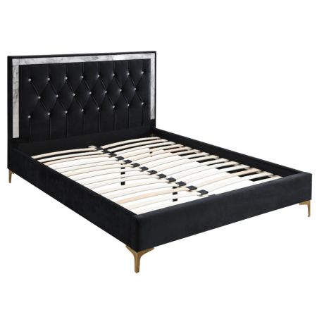 ACME Rowan EK Bed Black Fabric