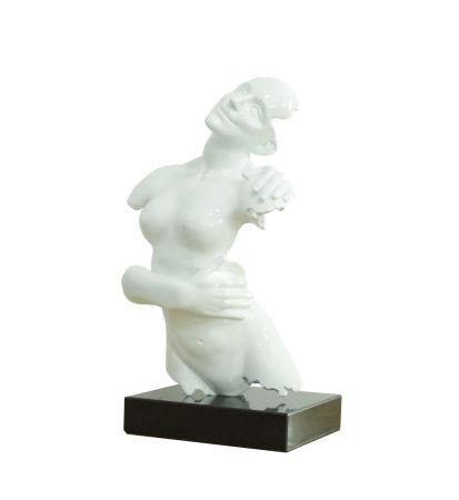 Modrest Woman Torso Modern White + Black Base Sculpture